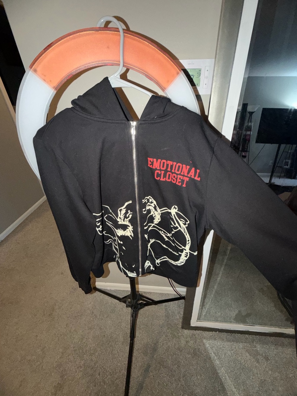 Black Zip-Up Hoodie Jacket